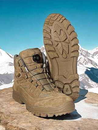 	Ботинки кожаные на автошнуровке OPTIMIST SOLID (Trekking&Tactical) Койот