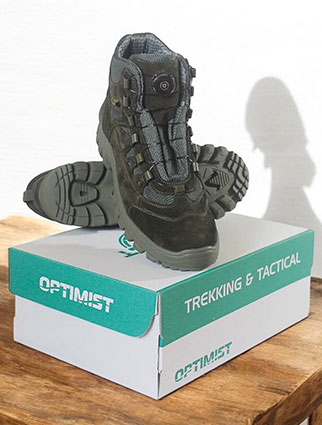 	Ботинки кожаные на автошнуровке OPTIMIST SOLID (Trekking&Tactical) Олива