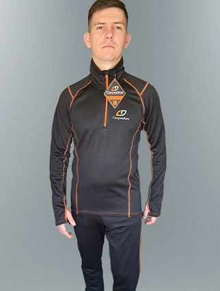 Комплект мужского термобелья NORTHTEC FLEECE тип 2 Черно-оранжевая